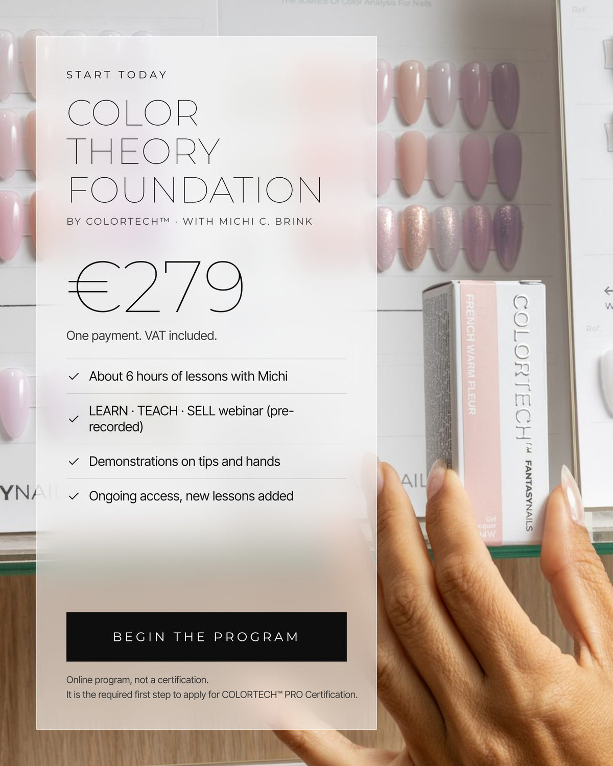COLOR THEORY FOUNDATION, €279. One payment. VAT included.