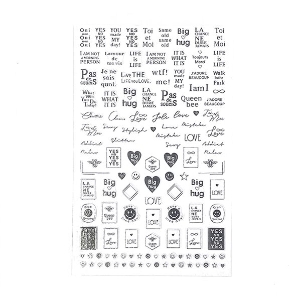 SILVER-Text Stickers-1-by-Fantasy-Nails