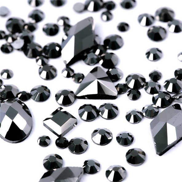 ONYX BLACK-Mixed Crystal Jewels-3-by-Fantasy-Nails