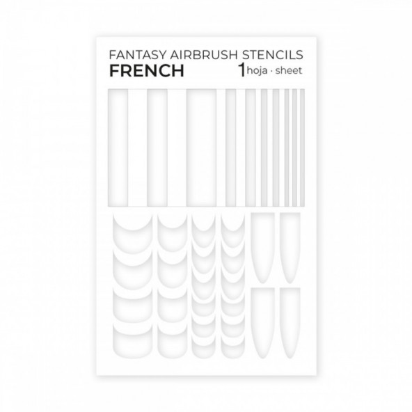 AIRBRUSH ADHESIVE STENCILS FRENCH-Airbrush Adhesive Stencils-1-by-Fantasy-Nails