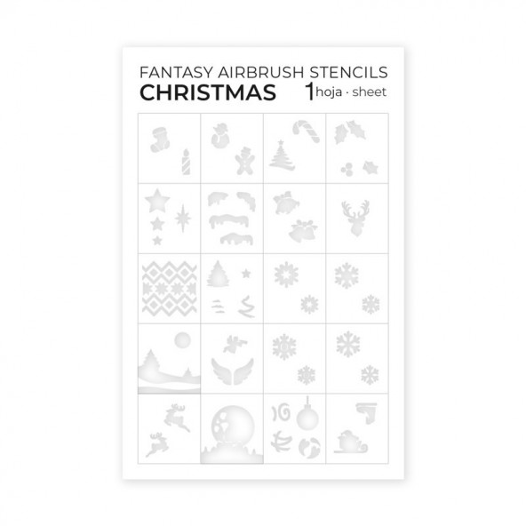 AIRBRUSH ADHESIVE STENCILS CHRISTMAS-Airbrush Adhesive Stencils-1-by-Fantasy-Nails