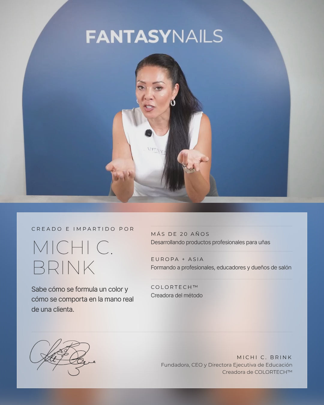 Michi C. Brink, fundadora de Fantasy Nails y tu educadora